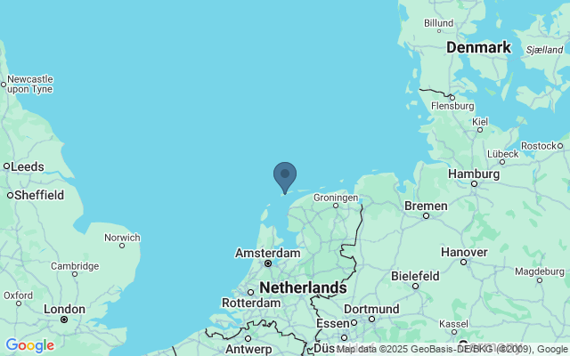 Kaart met locatie Wrakkenmuseum Terschelling
